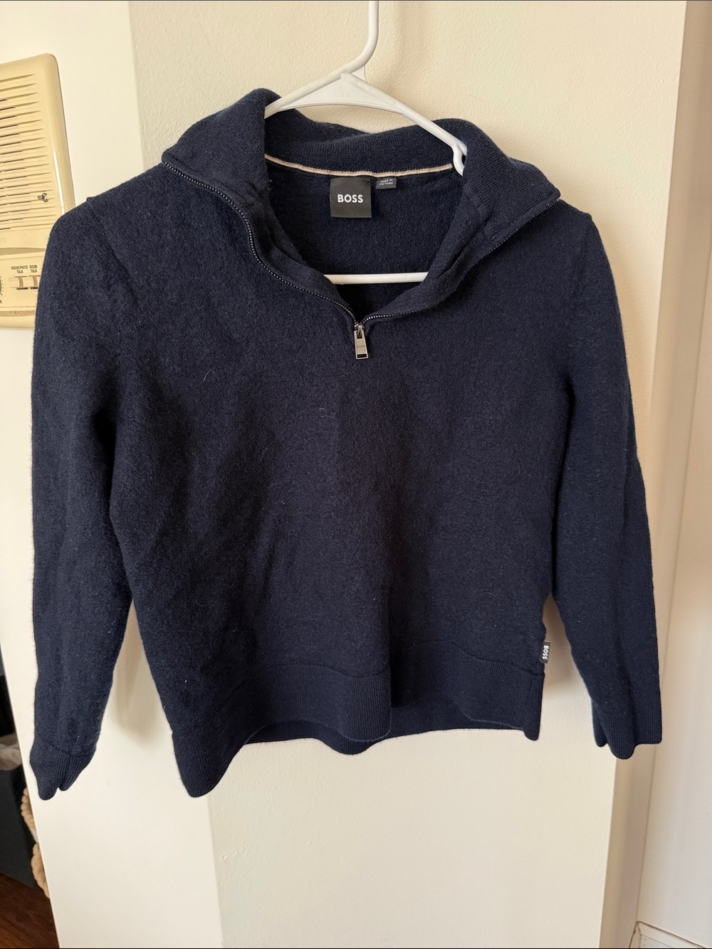 BOSS Kids Navy Half-Zip